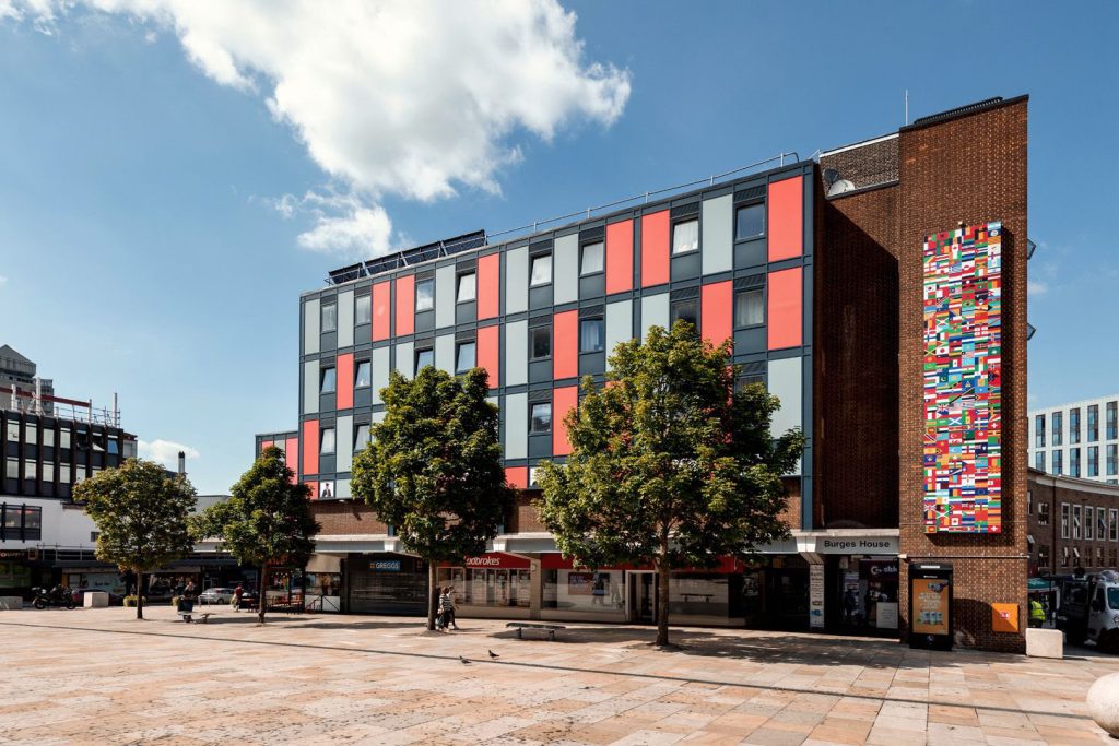 Exterior of Deluxe Double Studio in Burges House, Student Accommodation in Coventry by Flow Student.